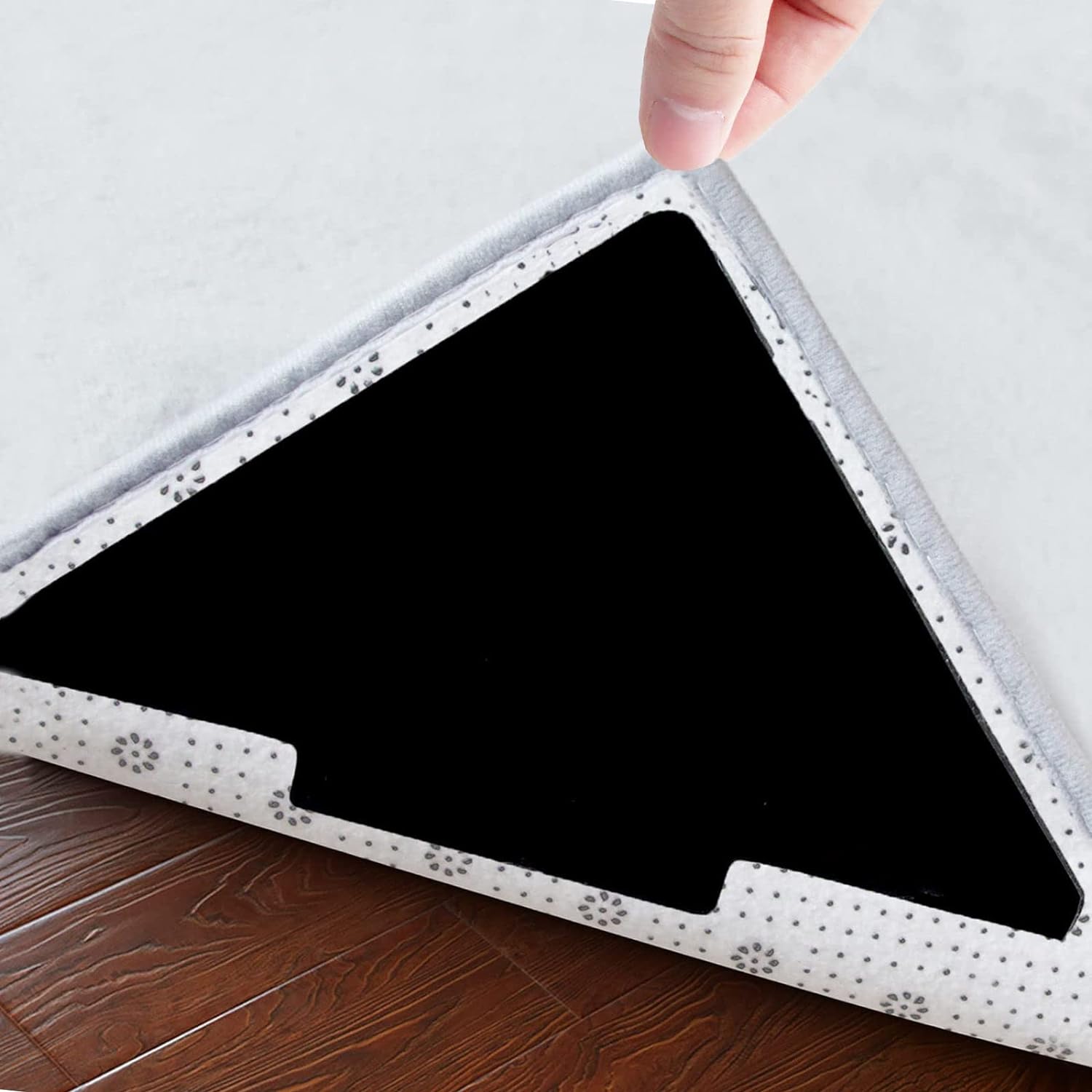 8PCS Rug Gripper, Anti Slip Rug Pad Carpet Tape for Hardwood Floors and