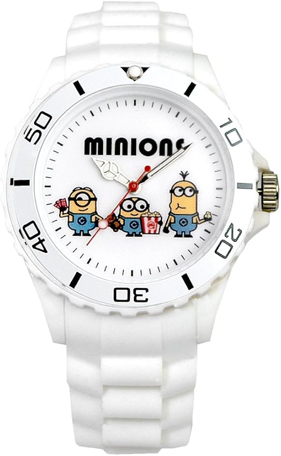 Amazon ミニオン ミニオンズ グッズ 腕時計 キッズ 子供用 映画館でポップコーン ホワイト ボブ ディブ スチュアート フィギュア Minions キャラクター ウオッチ 並行輸入品 ボーイズ腕時計 腕時計 通販