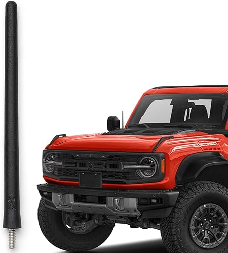 Votex - Antena corta de goma para Ford Bronco (2021-2025) - Roscado de acero inoxidable de EE. UU. - Los accesorios originales de 6 3/4 pulgadas - A