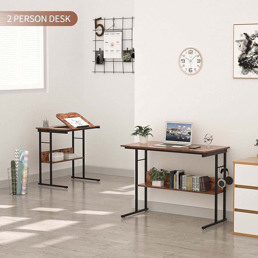 L-förmiger Schreibtisch Mit Schubladen - Industrieller Eckschreibtisch Fürs Homeoffice