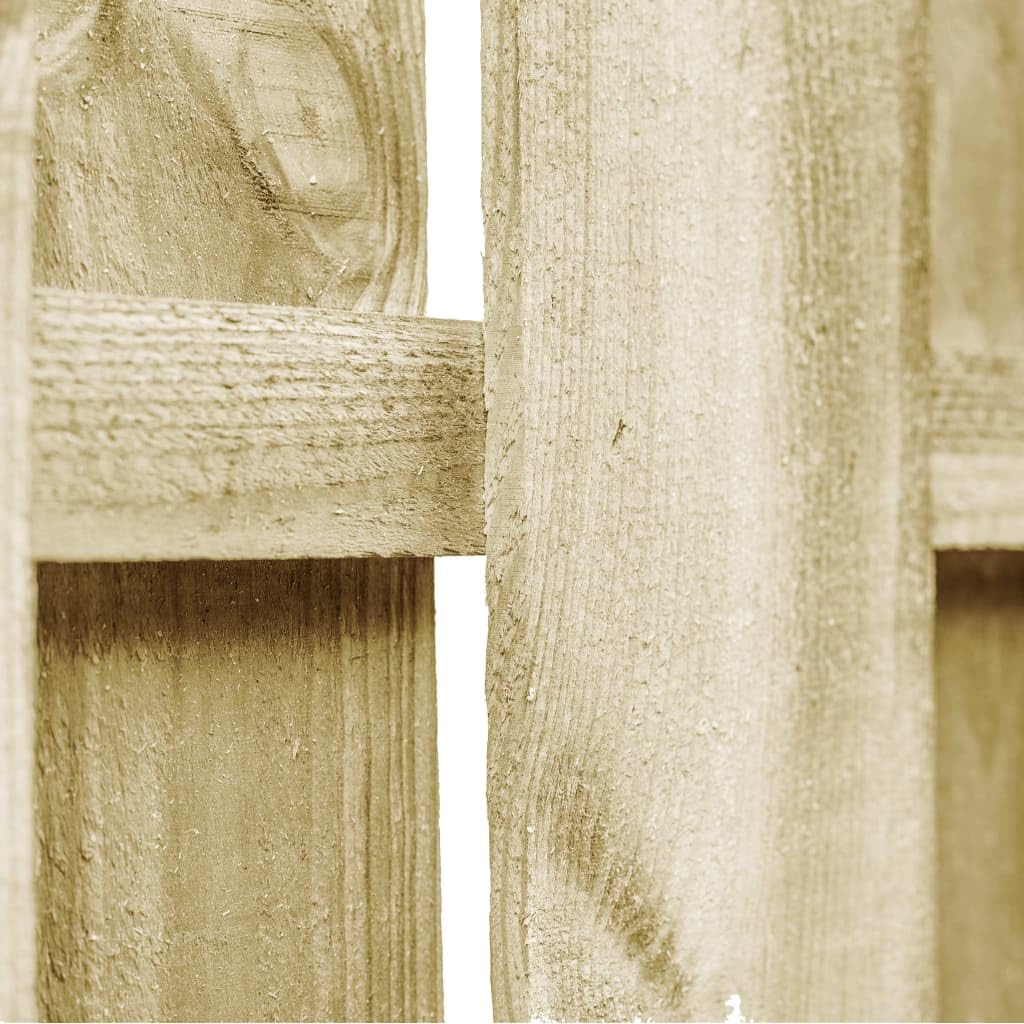 Cancello da giardino in legno di pino impregnato in autoclave, 100 x 75 cm, curvo, robusto, resistente alle intemperie, per esterni, durevole, recinzione in rete metallica stabile