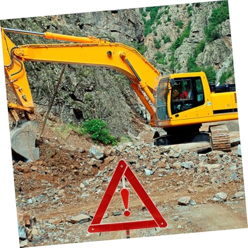 Triangle de signalisation voiture kit de 3 panneaux d'urgence réfléchissants pliables