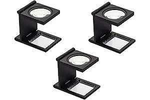 PrinteXEL PD3052 10X Folding Pocket Magnifier with Linen Tester