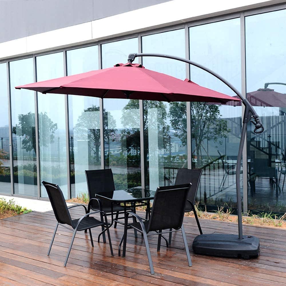 Parasols Ombrello per padice Patio ombrelloni a sbalzo, Angoli Regolabili, Tessuti Impermeabili e Resistenti ai Raggi UV, MA Esterno Pieghevole (A) Parasols
