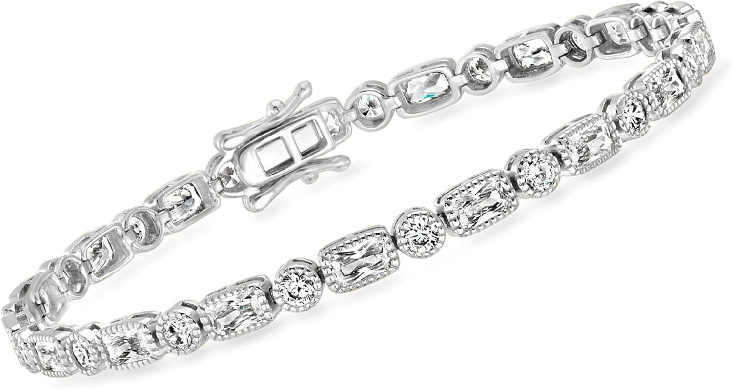 Ross-Simons 6.70 ct. t.w. CZ Bracelet in Sterling Silver