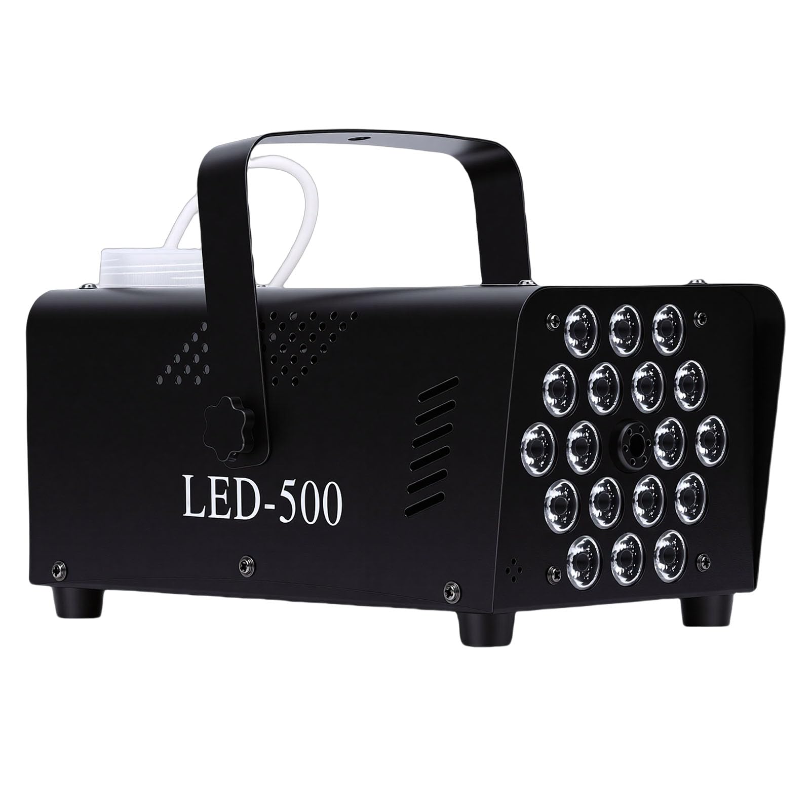 YWBL-WH Wytwornica Mgły, Wytwornica Dymu o Mocy 500 W z 18 Diodami LED RGB i Pilotem, Spray o Mocy 2000 CFM, na Halloween Boże Narodzenie Wesele Klub DJ Efekt Sceniczny (Wtyczka UE 220 V)