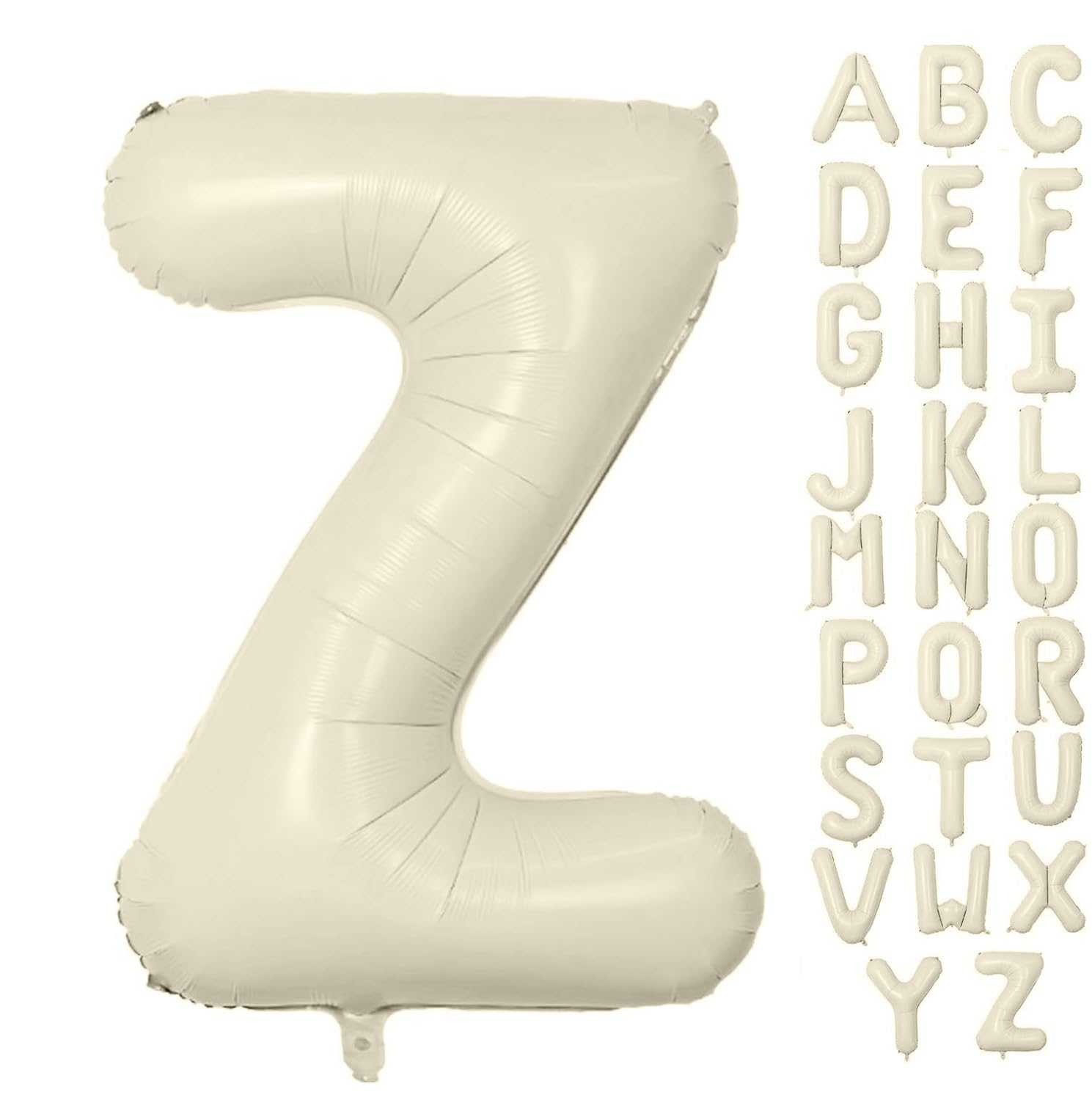 Letter Balloon 40Inch Cream White Big Alphabet Balloons Letter Z