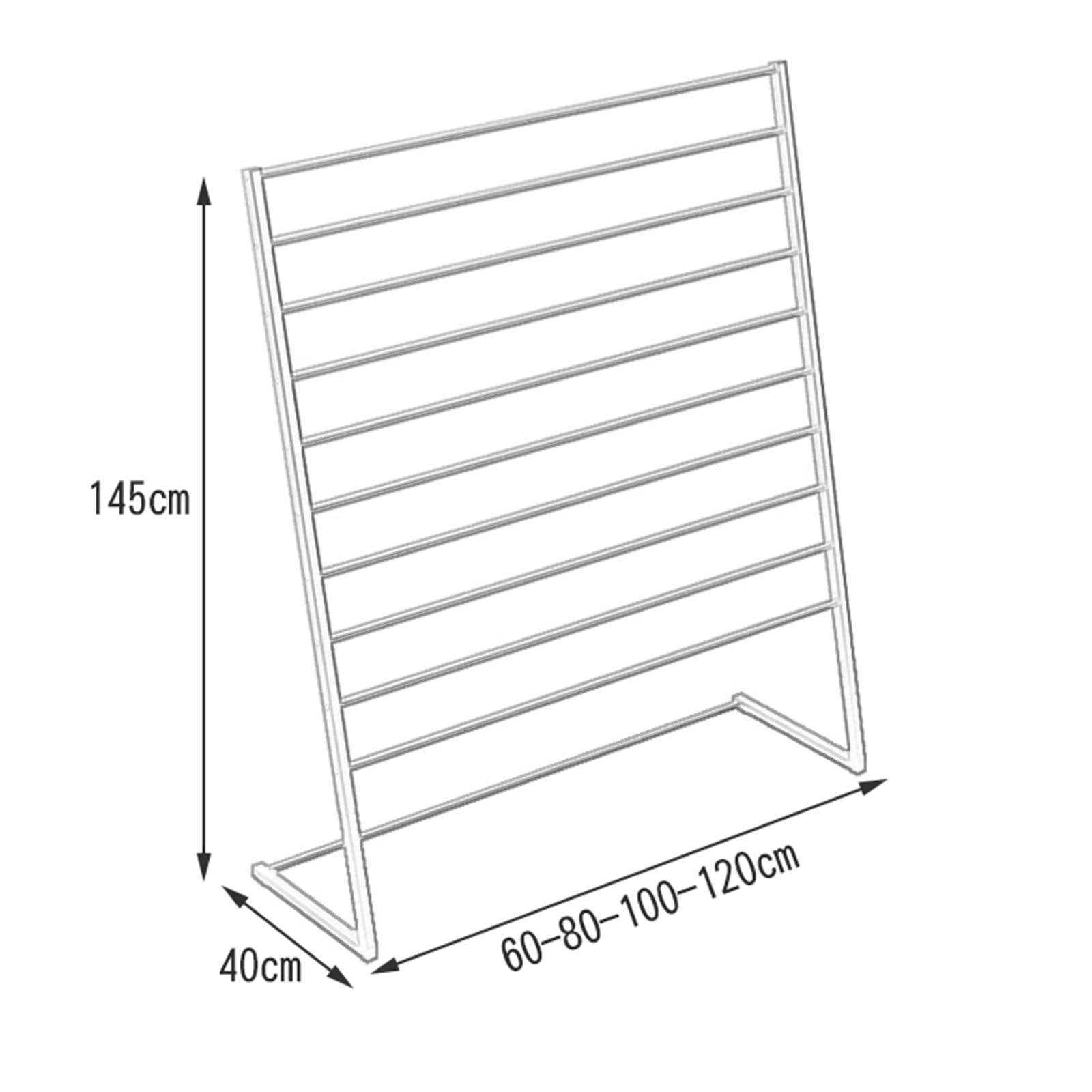 UWYTGF Scarf Holder Organizer,Scarf and Belt Hanger,Standing Towel Rack,Hanging Scarf Organizer,for Dishtowels/Scarf/Hijab/Shawls,White,100 * 40 * 145Cm