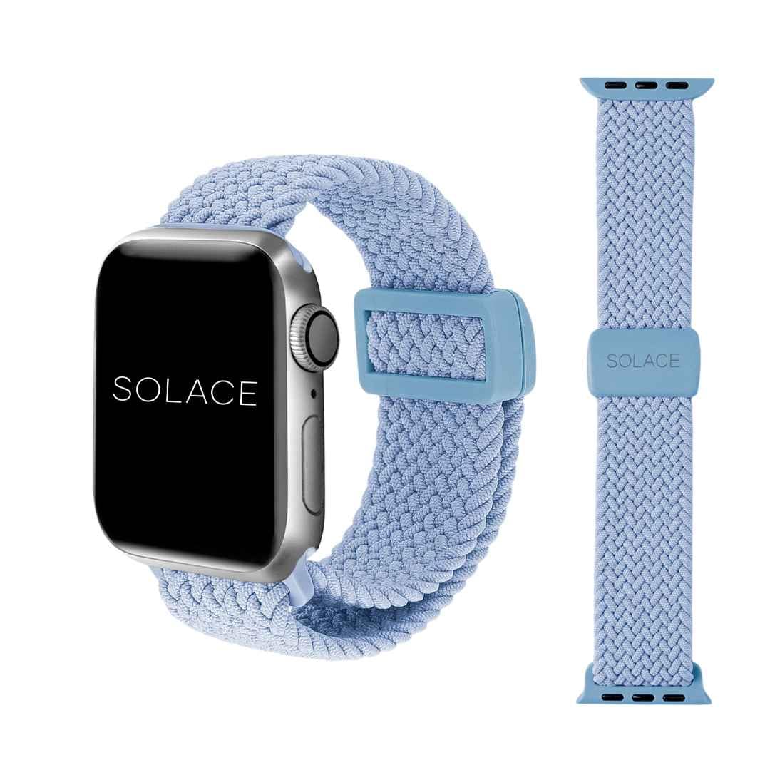 Solace Bands Imperium Adapt Wide Adjustable Nylon Braided Watch Band - Compatible with All Apple Watches - Solace Apple Watch Bands for Women & Men -