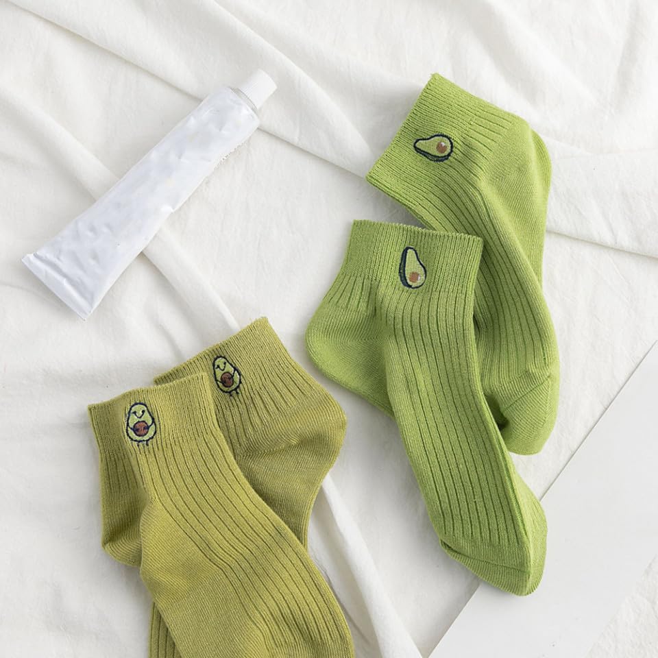 Calcetines Tobilleros Mujer cómodos de algodón con bordado creativo y corte bajo 4