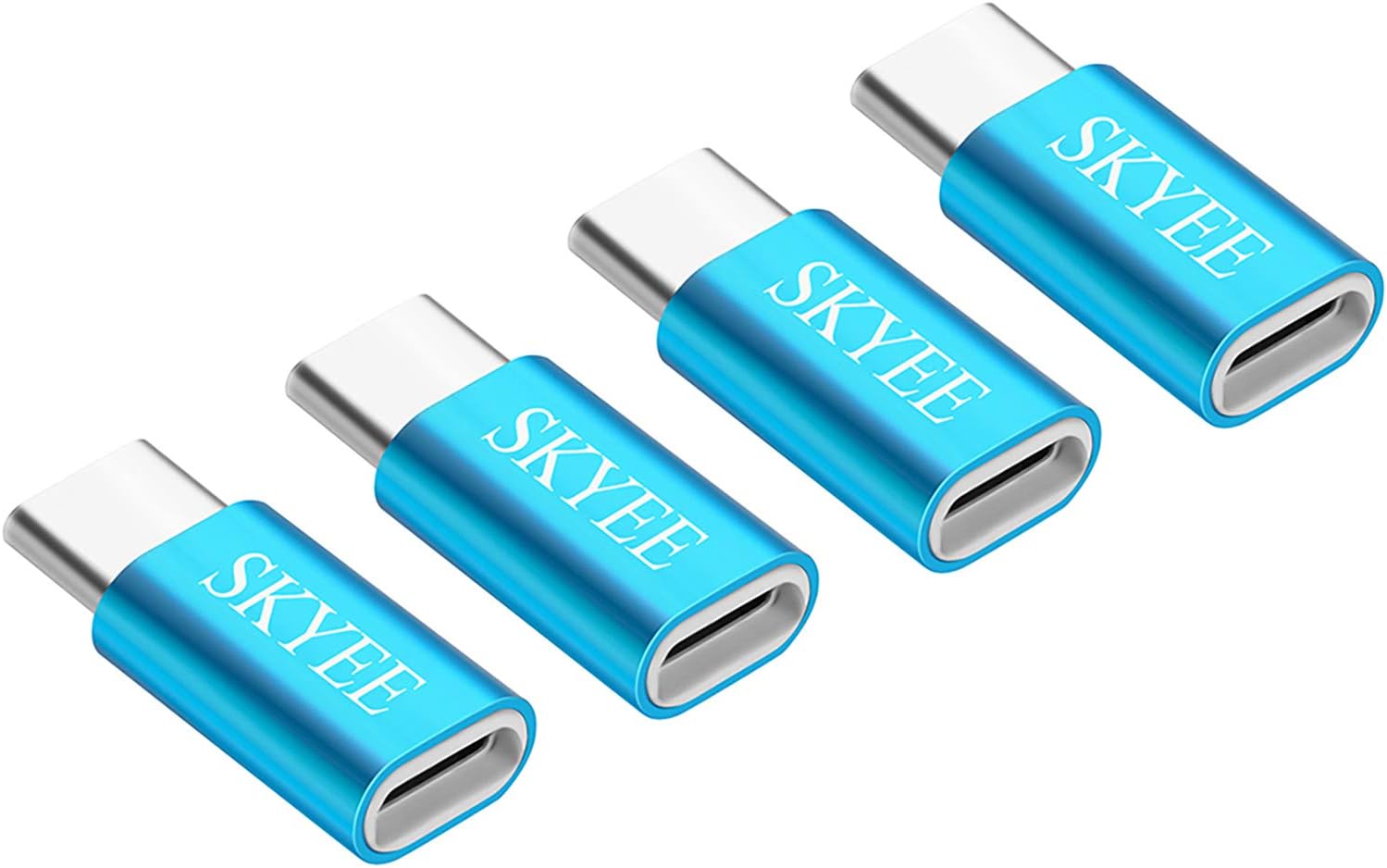 SKYEE USB C to USB 3.0 Adapter with Keychain, [3 Pack] USB C Adapter Aluminum Type C Adapter OTG Adapter