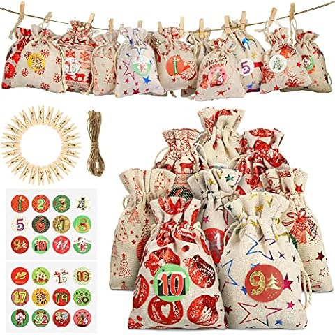 24 PCS Candy Bags Pouches with Drawstring Small Candy Bags for Festival Party Birthday Sweets Candies Cover
