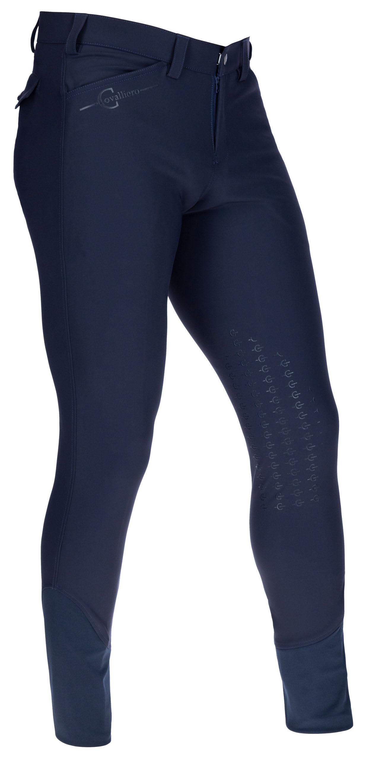 Covalliero Pantalones de Montar Techno II, Azul Oscuro, Talla 52, Refuerzos en Las Rodillas, Poliamida, para Hombre, elástico en 4 direcciones