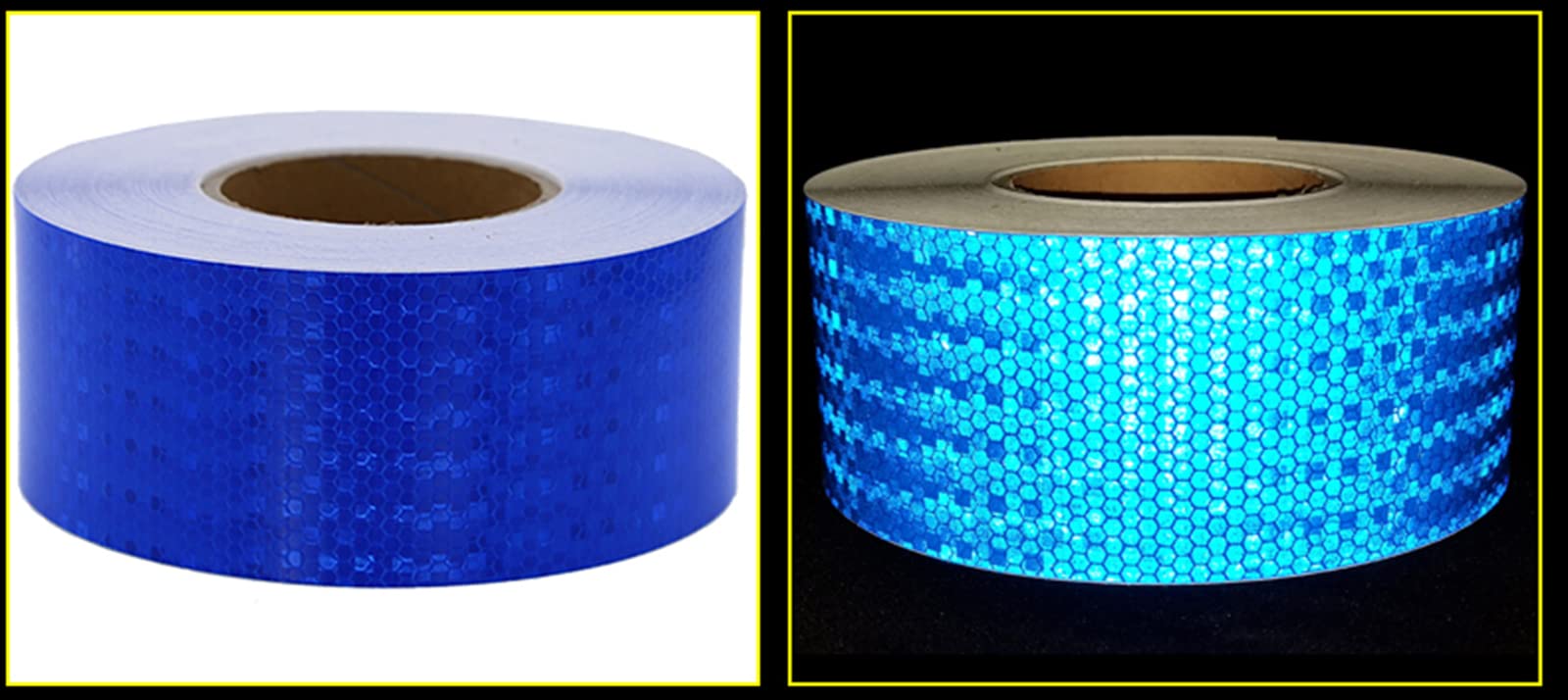 HEAGER Reflektierende Klebebandaufkleber, Warnband, 2,8" (Color : Blauw)