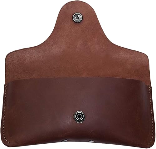 Miniatura 2 de Hide & Drink, Funda de cuero grueso y resistente para anteojos (6 pulgadas) largos, protector de gafas de sol, soporte portátil
