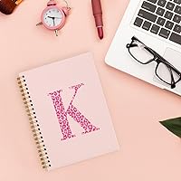 Vista 172 de Bnwepo Initial Leopard Letter T Notebook Journal, Preppy Bow Monogrammed Monogram Gifts for Women, Monogram Notebook Journal, Personalized Notebook