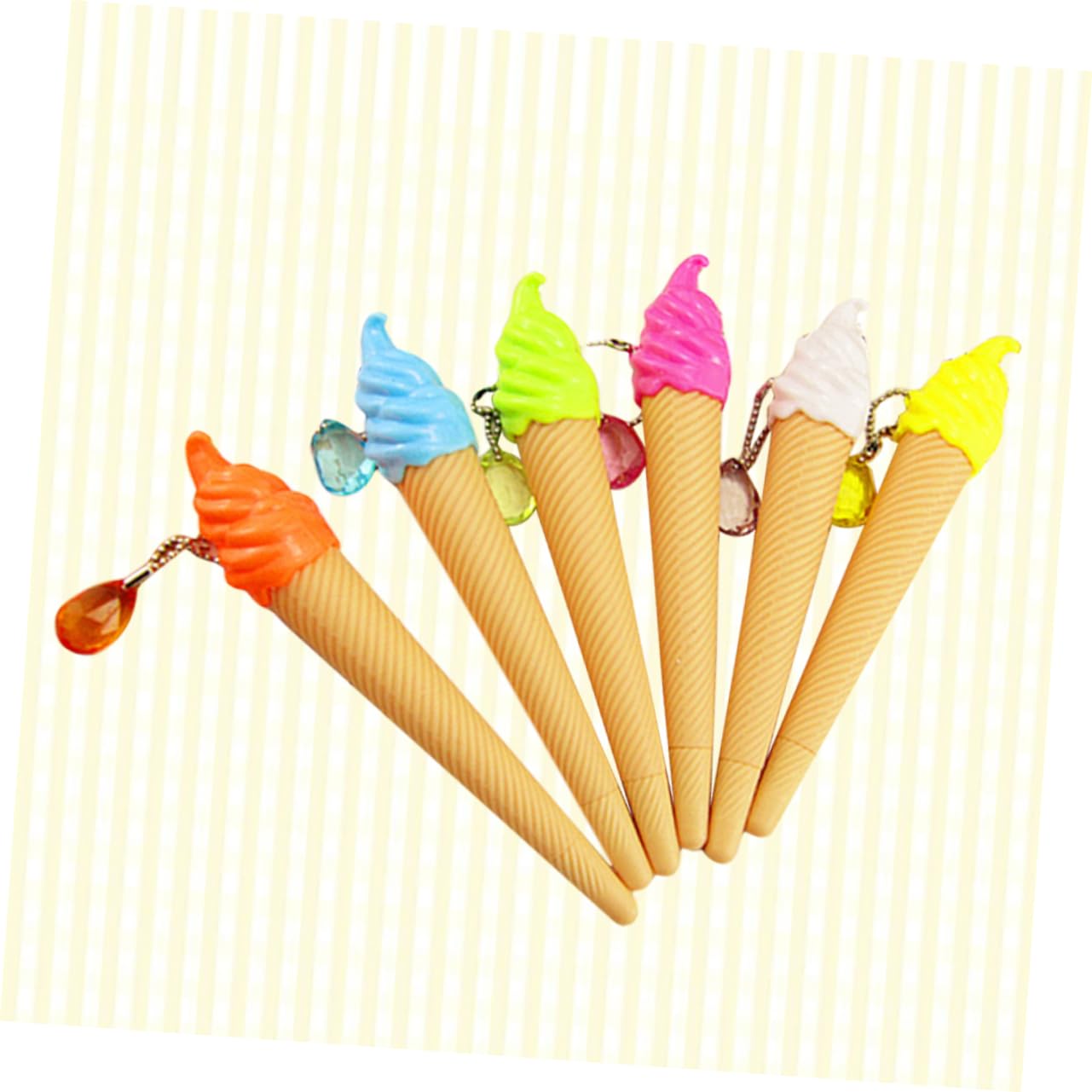TEHAUX 48 Pièces Stylos à Gel Forme de Glace Lot de Stylos Créatifs pour Garçon Fille et Adolescents et Confortable Fournitures Scolaires Amusantes Couleurs de Coque
