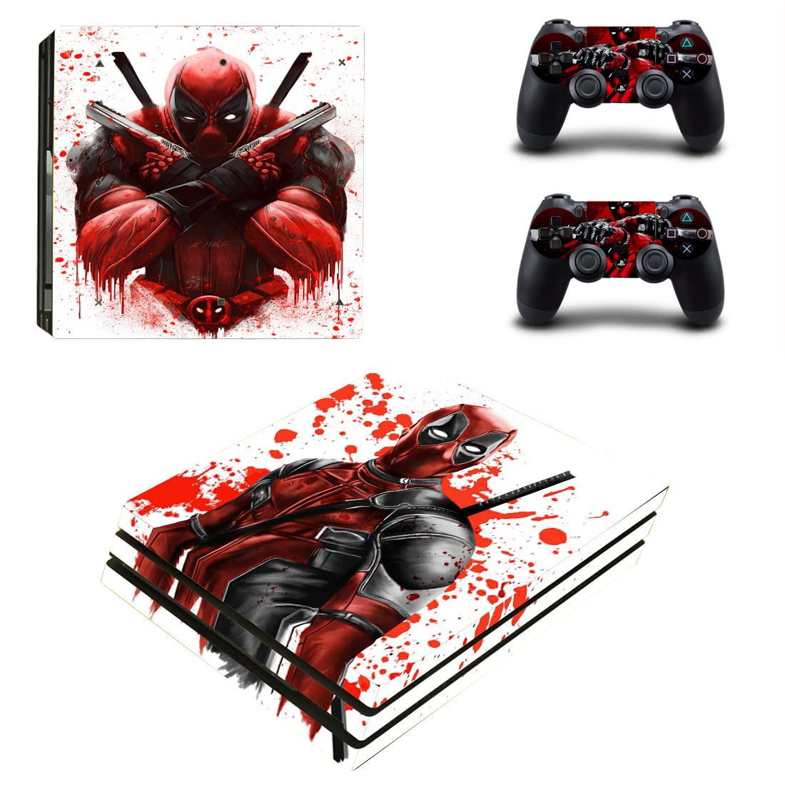 Vanknight Vinyl Decal Skin Stickers DP Cover for PS4 Pro Console Controllers Super Hero