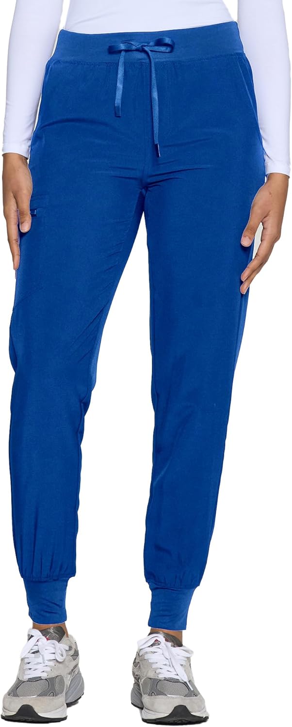 COZYFIT Womens Scrub Pants - Soft Stretch Yoga Style with 5 Pockets, Slim Fit Jogger Scrubs Pants for Women - Image 2