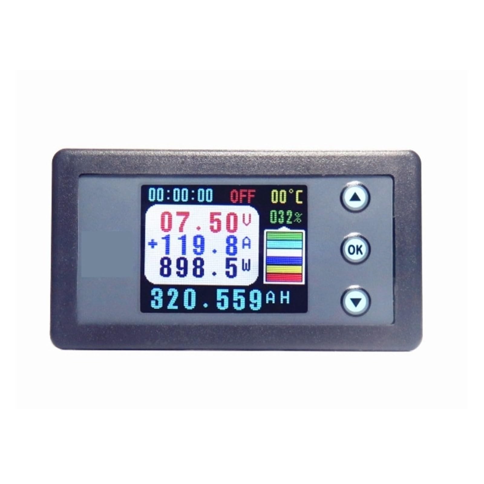 Voltímetro De 0~120V, Amperímetro, Batería Coche, Probador Coulomb, Capacidad, Medidor Voltaje Eléctrico, Monitor Detección Rápida Precisa(120V 500A)