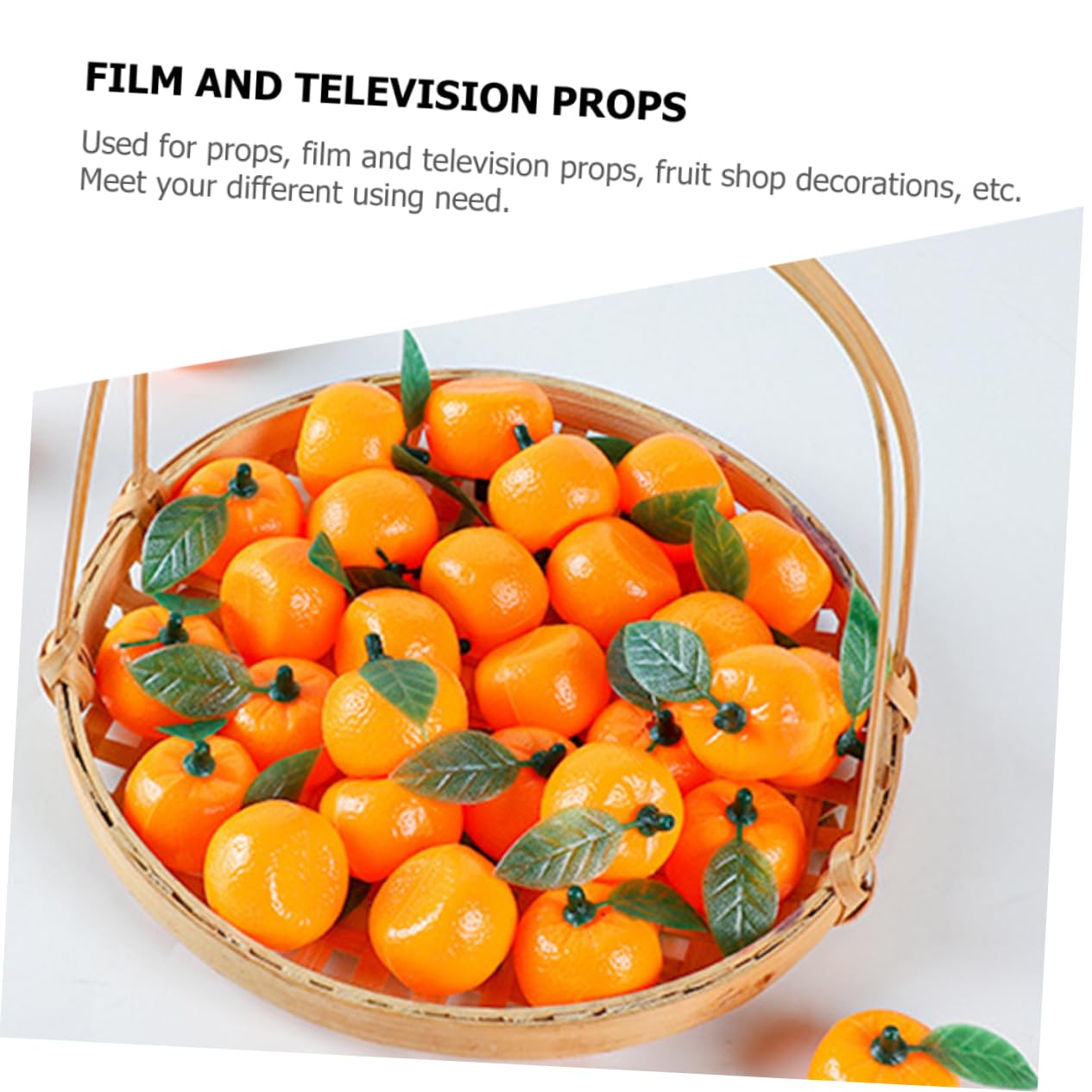 SOIMISS 4 Juegos Adorno Simulado De Mini Naranja Azucarera con Hojas Olivo Falso Olivo Falso Cesta De Frutas Naranjas Cubos Plátanos Juguetes Decoración del 50 Piezas*4