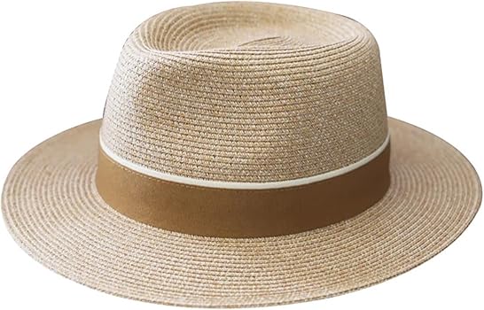 Women Soft Casual Straw Hat Summer Men Wide Brim Beach Sun Cap at