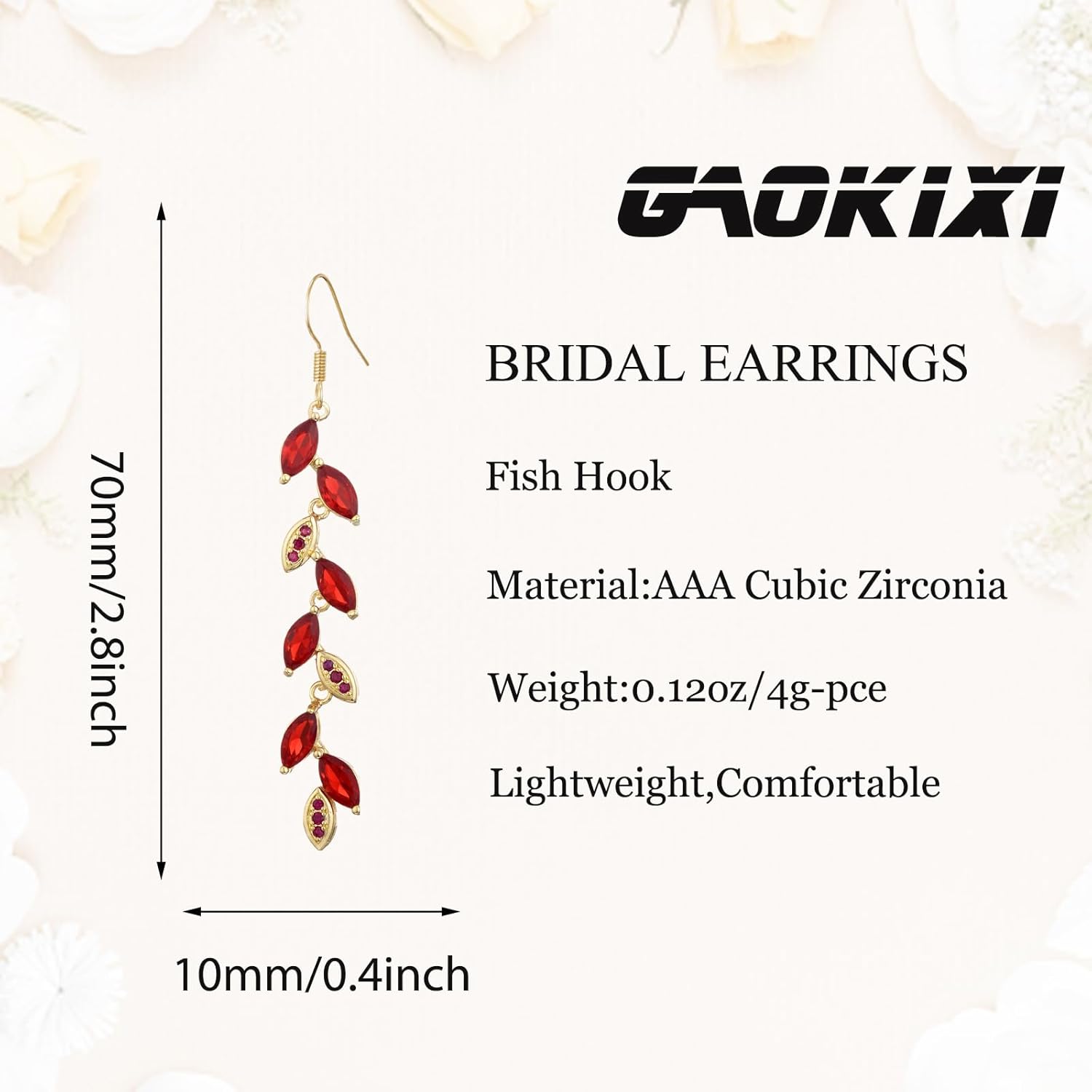 Crystal Drop Earrings Cubic Zirconia Wedding Earrings for Bridal Bridesmaid Rhinestone Dangle Earrings for Women Prom Party Jewelry Gifts - Image 7