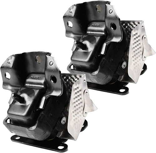 2 soportes de motor con escudo térmico, derecho e izquierdo, compatible con Chevy Cadillac y GMC 2007-2014, Escalade, Silverado, Suburban, Tahoe,
