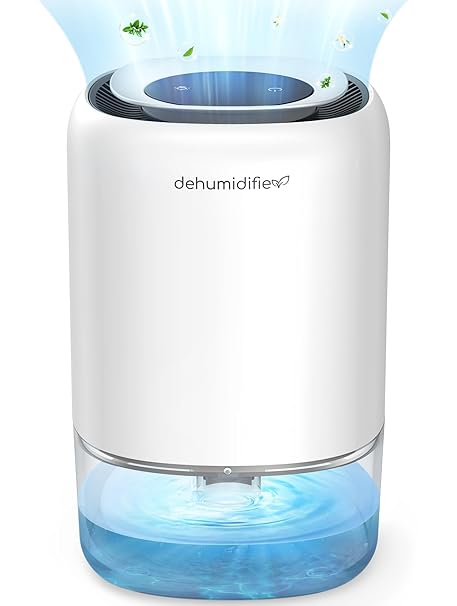 Dehumidifiers, 1400ML Dehumidifiers for Home, 7 Color LED Light, Auto Shut Off, (260 sq. ft) Portable Quiet Small Mini Dehumidifiers for Bedroom, Bathroom, Basement, RV, Closet