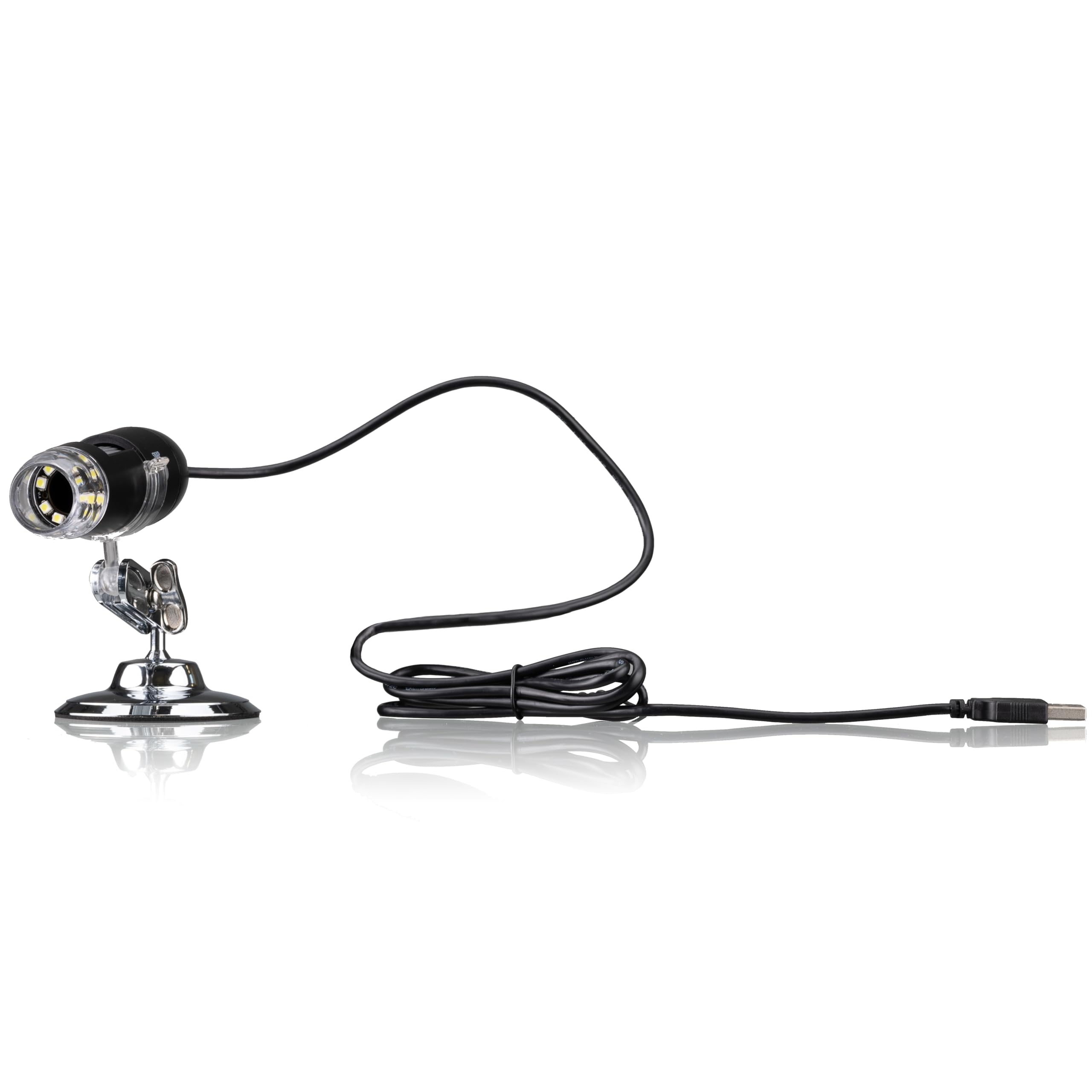 Bresser USB Digitalmikroskop 50-1000x Zoom Full HD Kamera 8 LED dimmbar Messfunktion Handmikroskop inkl. Software für Windows Mac