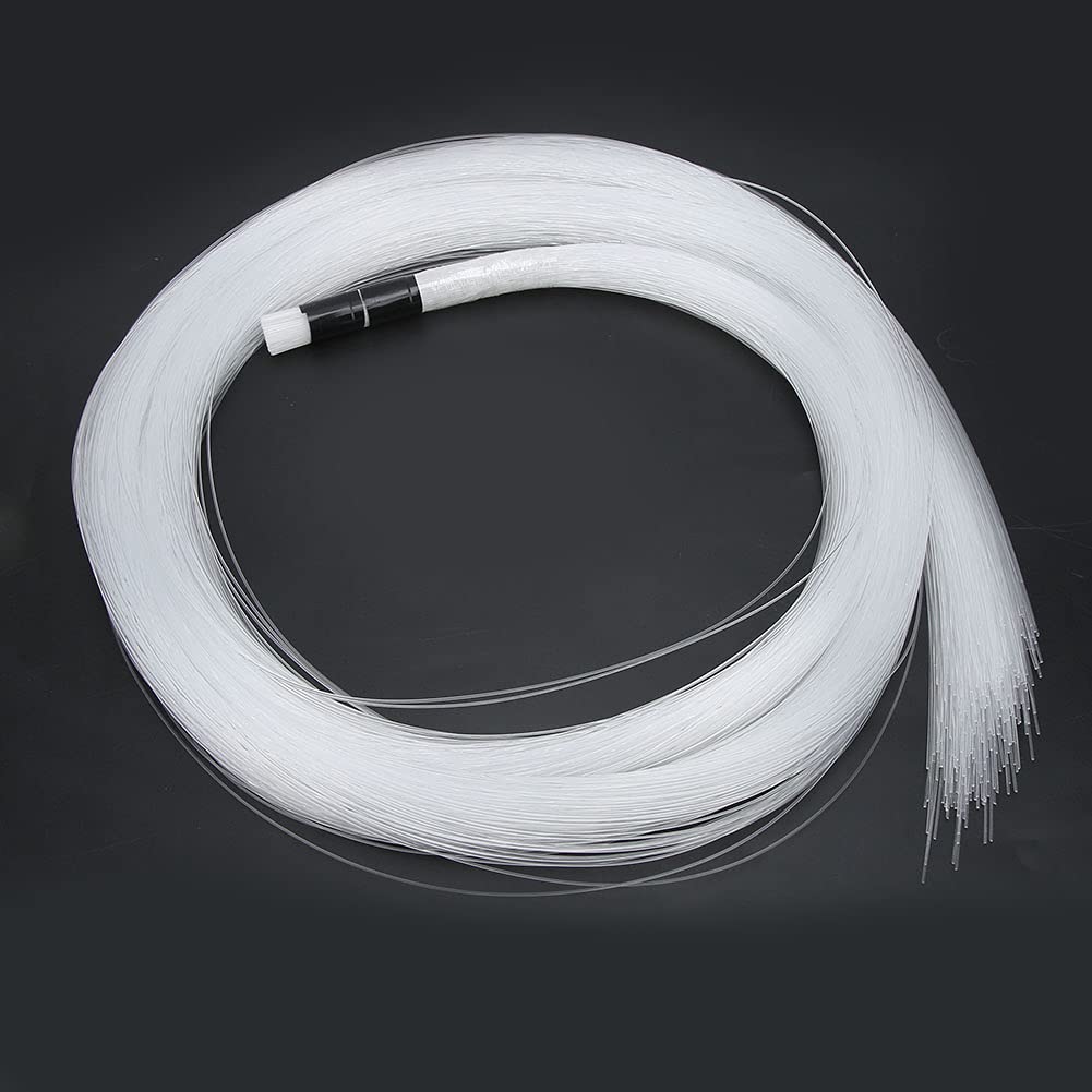 Fibre Optique Lumineuse, Câble Optique Transparent de Décoration de Plafond de Ciel étoilé 12v pour la Performance Imperméable à l'eau d'intérieur de Voiture(300pcs*0.75 * 2m)