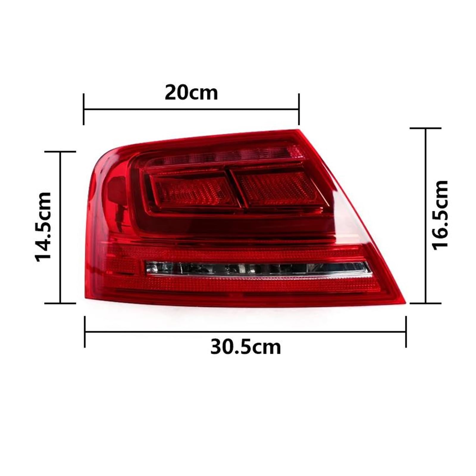 Luz Freno 4H0945095 4H0945096 Para A8 D4 2010-2013 Luces Traseras De Coche Luz De Advertencia De Freno LED Conjunto De Luces Lámpara Exterior Trasera(Only Right)