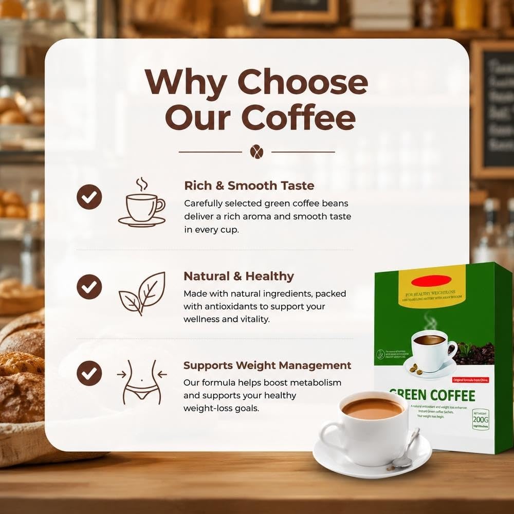 Miscela di supporto immunitario for tè e caffè verde ai funghi | Caffè energetico equilibrato, vegano, senza glutine, a tostatura media(2pcs)