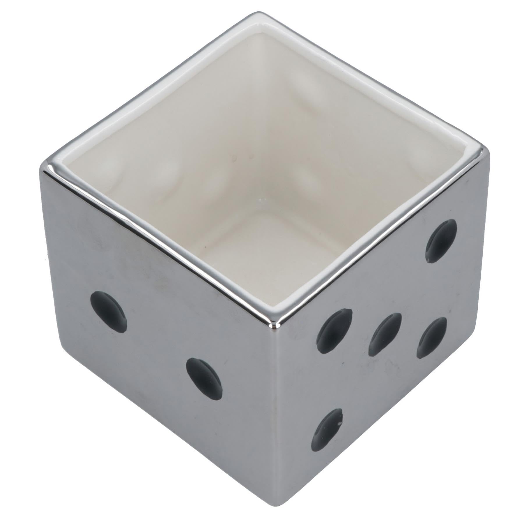 Amazon.com: AB Tools Ceramic Dice Box Mirrored Silver Storage