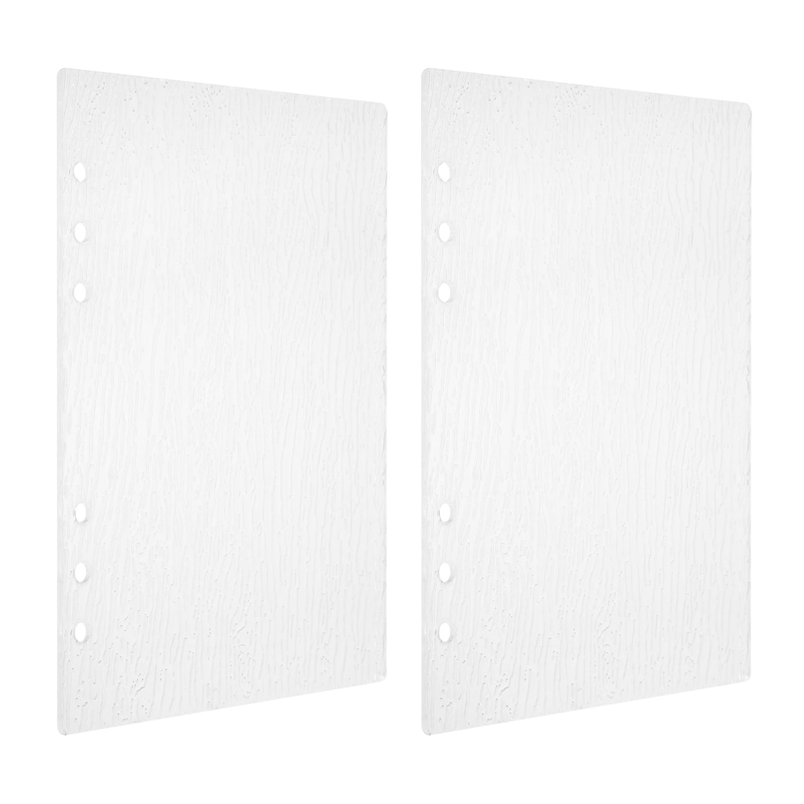 YOKIVE A5 Binder Cover, 6 Ring Clear Acrylic Notebook Cover, 2Pcs
