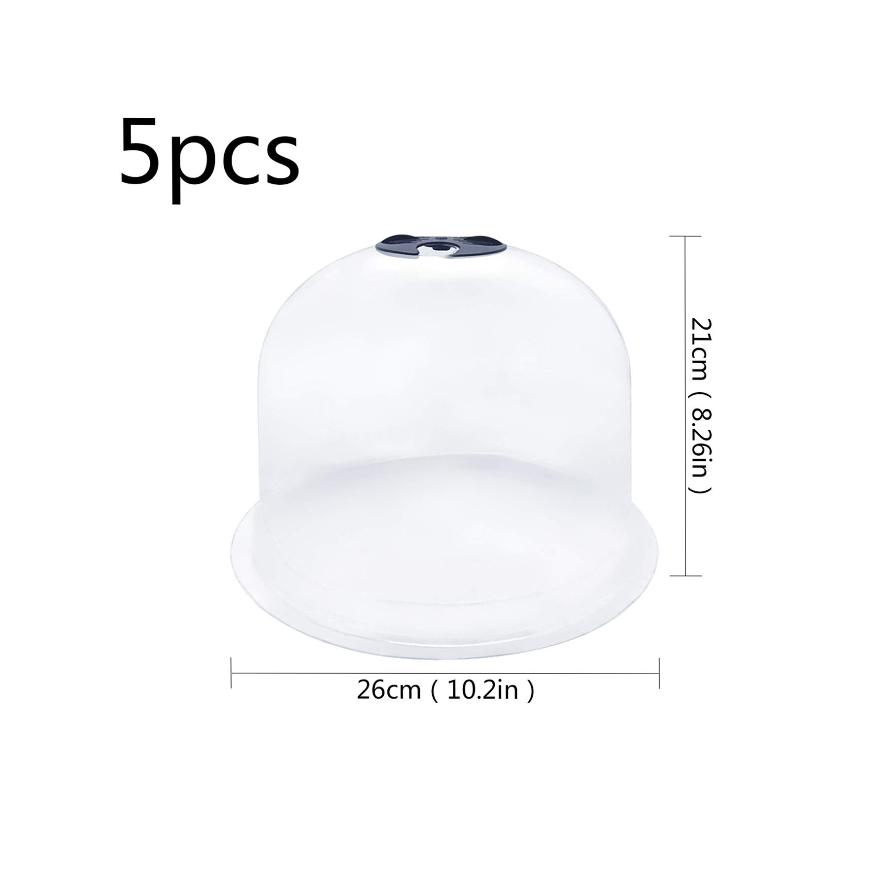 Cloches da giardino,5 pezzi di copertura per campana a cupola riutilizzabile per piante da giardino riscaldanti,protezione antigelo per piante succulente