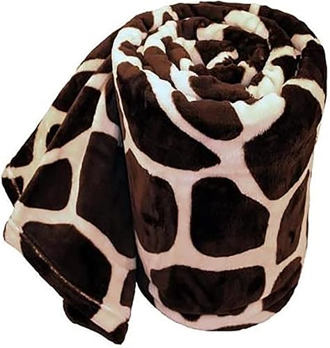 Miniatura 6 de Home Must Haves Manta de felpa extra suave, cálida y acogedora con estampado de jirafa para todas las estaciones, para sofá, picnic, cama, tamaño