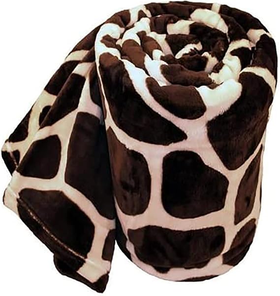 Home Must Haves Ultra Soft Micro Plush Luxurious Flannel Fur All Season Premium Warm Cozy Bed Blanket (King 90x80) (Giraffe Skin Print)