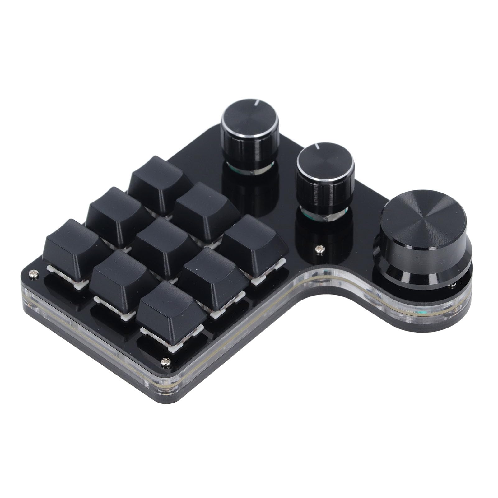 Mechaniczna klawiatura do gier USB Mini Macro 9 klawiszy 3 pokrętła Czerwony przełącznik RGB LED Wbudowana pamięć masowa Przewodowa klawiatura