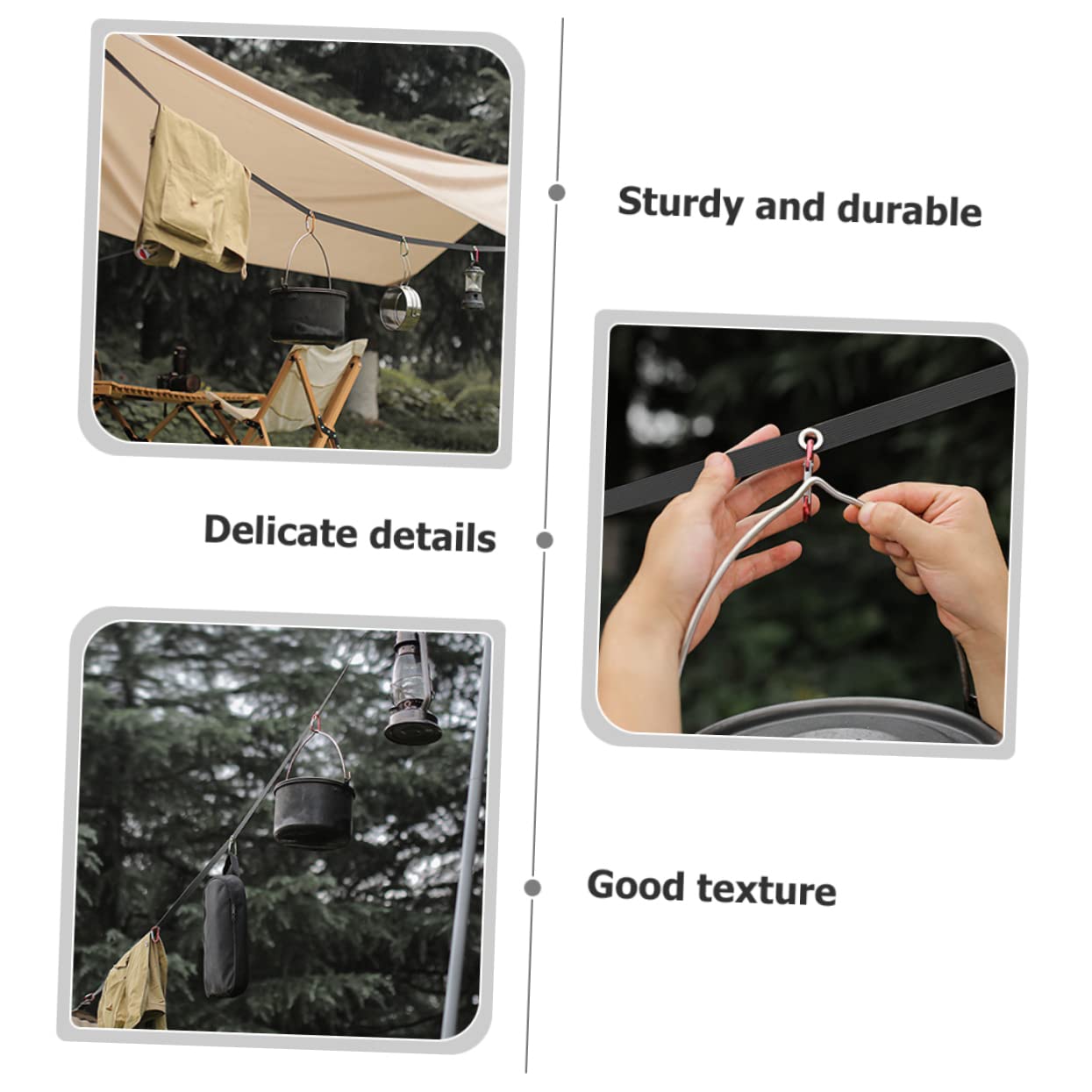 IMIKEYA 5juegos Cuerda De Camping Multifuncional Resistente Al Viento para Colgar Ropa y Accesorios para Acampar y Senderismo