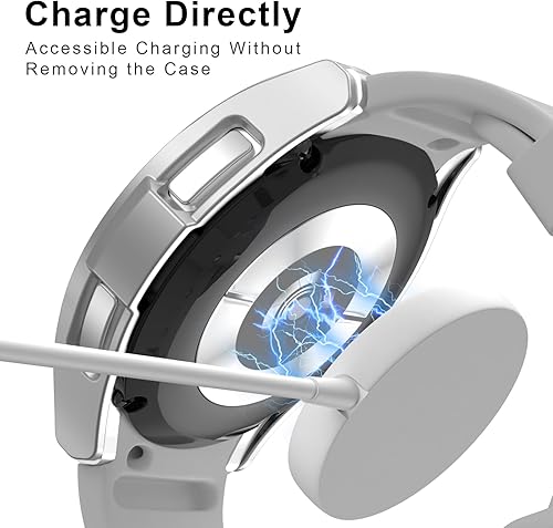 Miniatura 6 de BHARVEST - Funda protectora de pantalla para Samsung Galaxy Watch 6 Classic de 1.612 pulgadas, 4 paquetes de cubierta rígida de policarbonato con 6