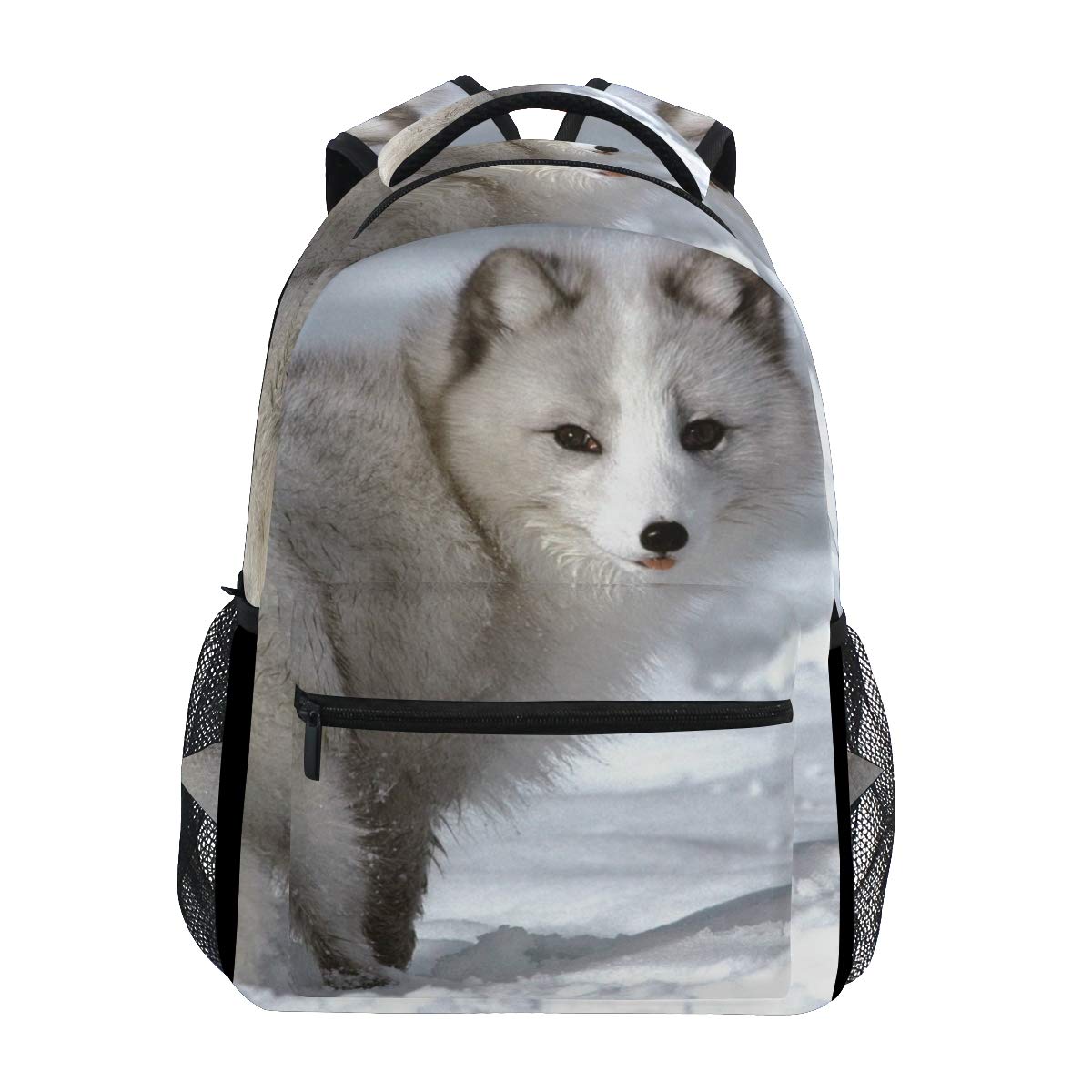 senya School Backpack Arctic Fox Teens Girls Boys Schoolbag Travel Bag