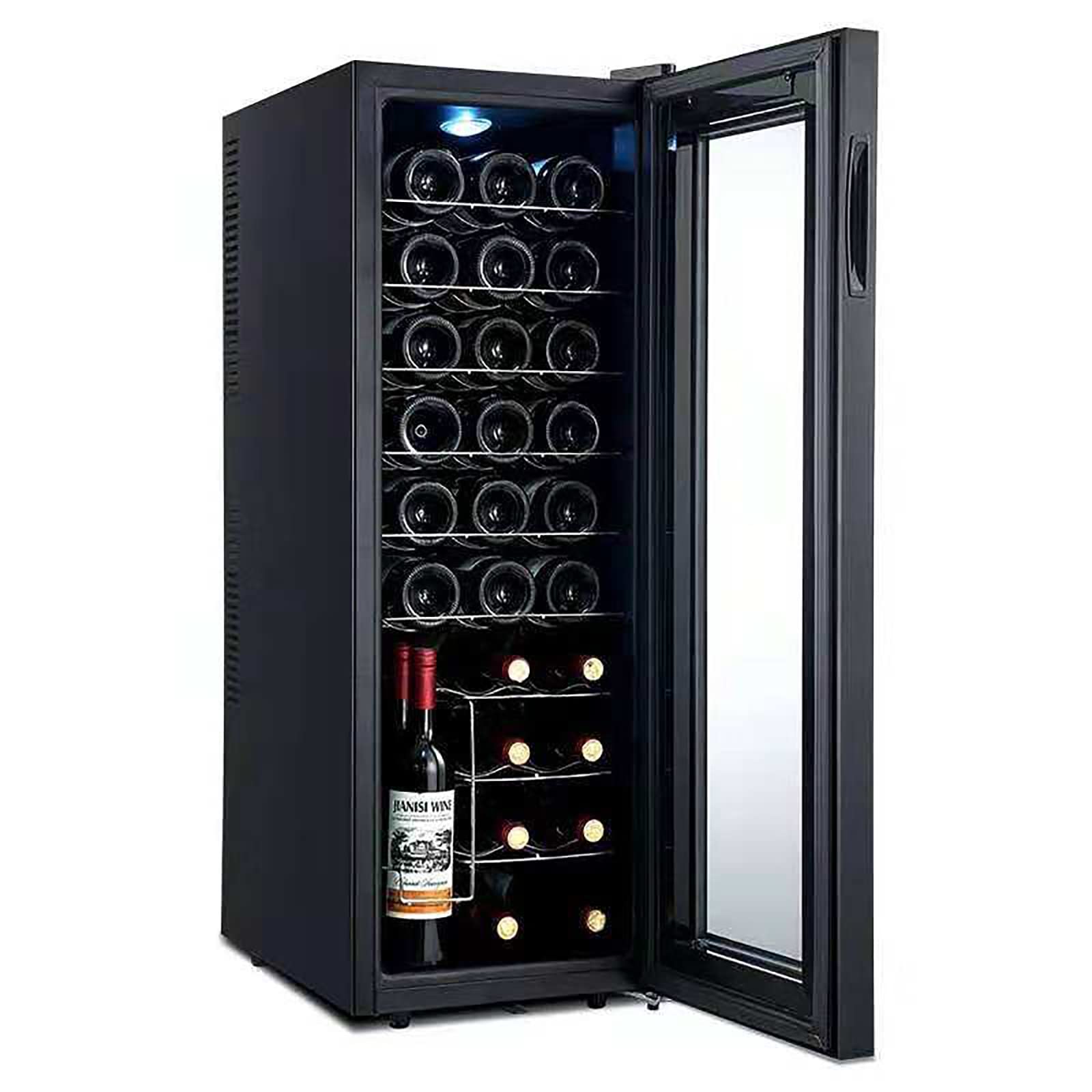 Cantinetta per vini da 30 bottiglie con serratura Cantinetta per vini indipendente di grandi dimensioni con controllo della temperatura digitale Frigo per vini per champagne rosso bianco o spumante