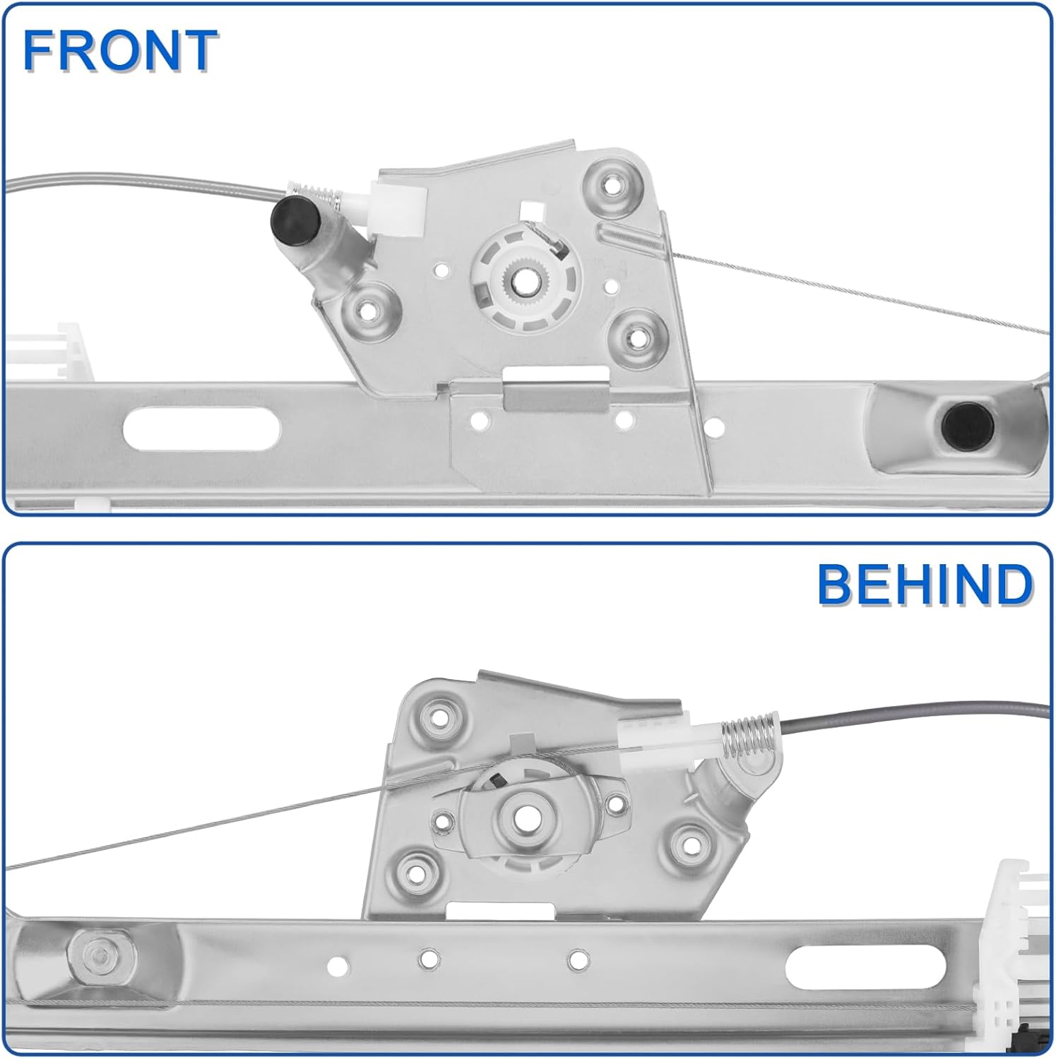 Obaee 749-468 Rear Left Driver Side Power Window Regulator Without Motor Compatible with 2006-2012 BMW E90 E91 323i 325i 328i 330i 335i M3, Replace OE 51357140589, BM1550111