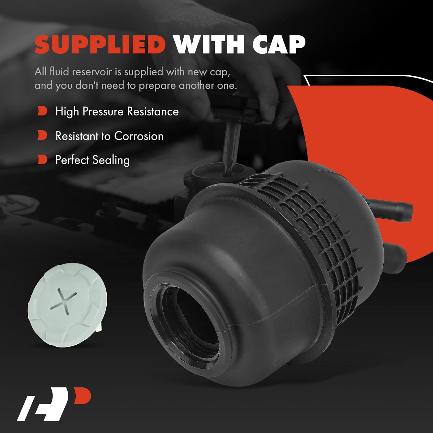 A-Premium Power Steering Reservoir/Tank with Cap Compatible with Audi A4 2009-2012, A4 Quattro 2009-2012, Q5 2009-2012, A5 2010-2012, A5 Quattro 2008-2012, allroad 2013-2016, RS5 2013-2015, S4, S5