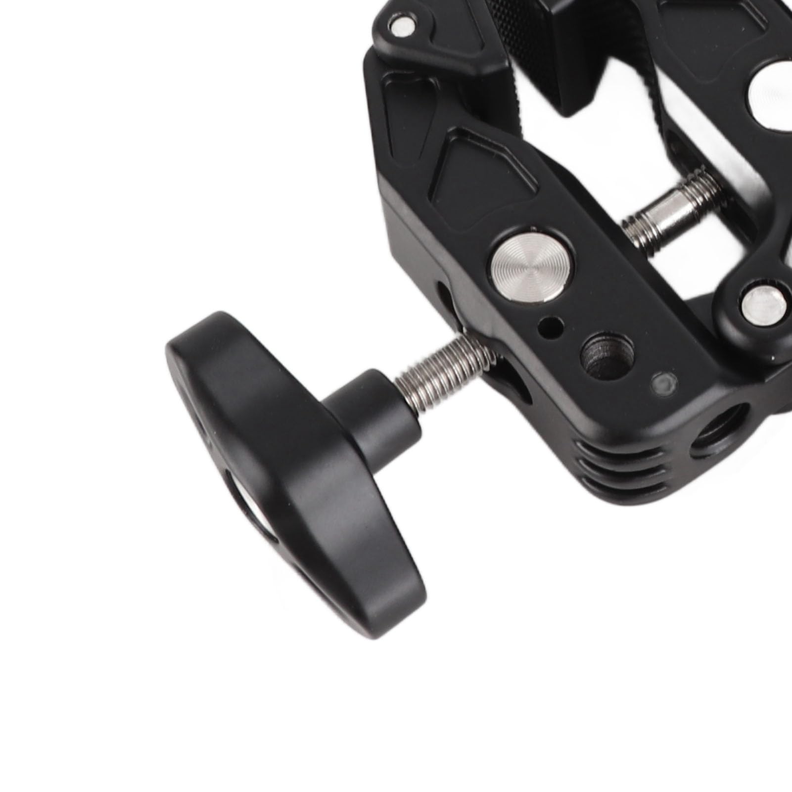 Podwójna kamera Super Clamp z interfejsem 1/4 3/8 cala, zimne buty, podwójny zacisk aparatu, 360 stopni, używany do uchwytu lampy studyjnej, reflektora, wieszaka fotograficznego i poprzeczki