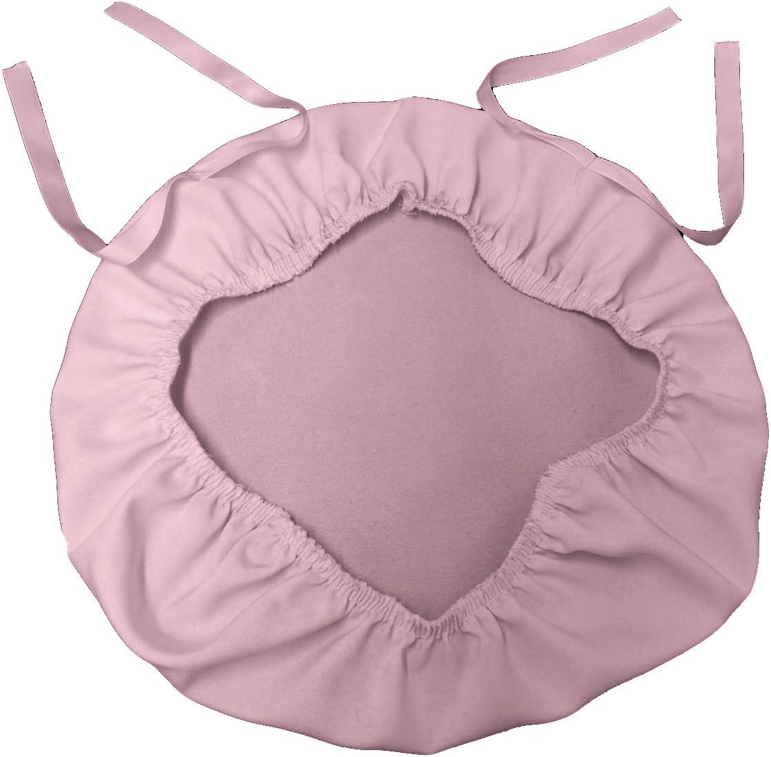 LA Linen Polyester Poplin Chiavari Chair Cushion Cover (4 Pack), Lilac