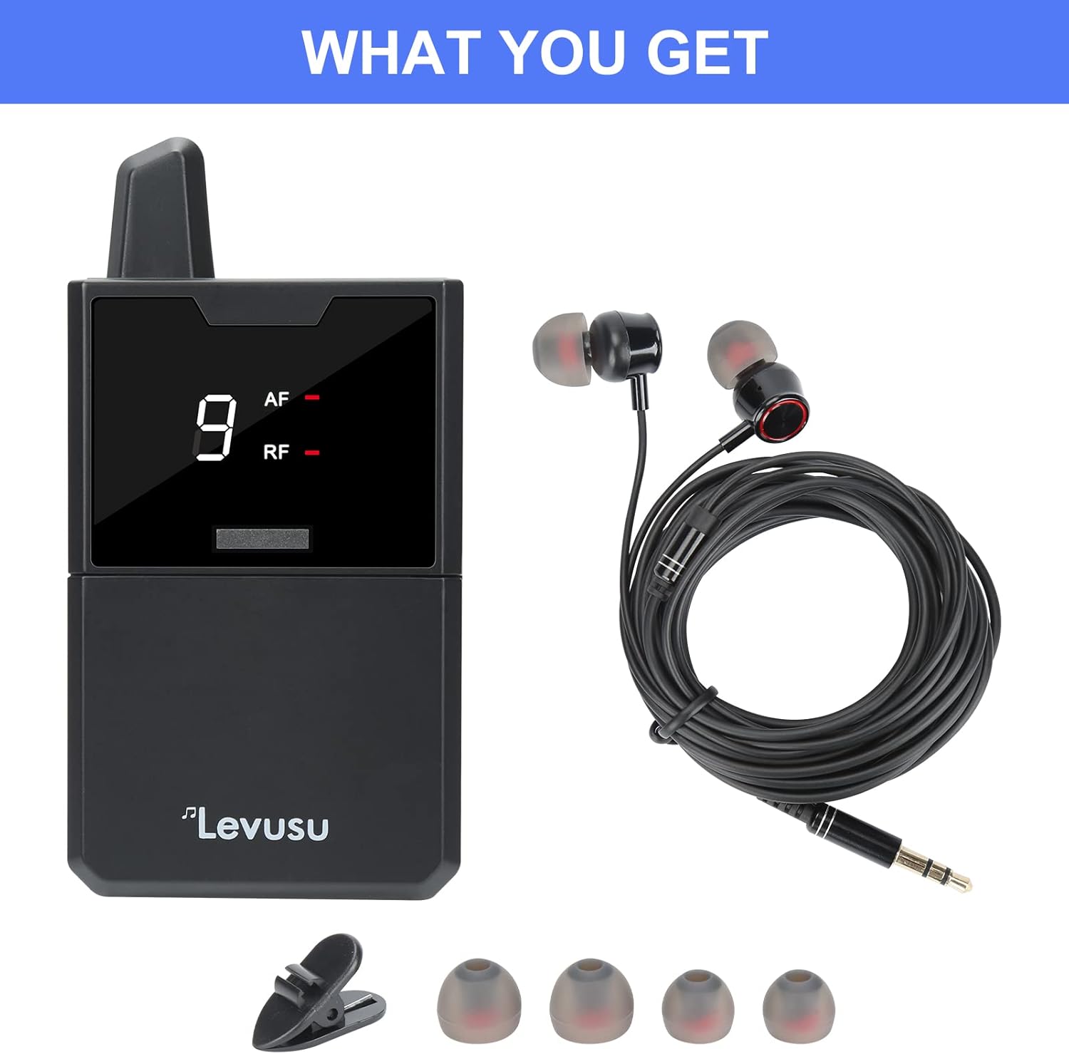 Only Bodypack with Earphone,180Ft, Professional IEM Stereo System Transmitter and Beltpack Receiver for Studio, Band Rehearsal (Incompatible with Mini, Only Bodypack)