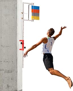 Wall Mount 32inch Vertical Jump Tester, Basketball Jump Training Scale, Volleyball Spike Trainer with Drawstring, Jump Height Measuring Device (Color : Colorful veins)
