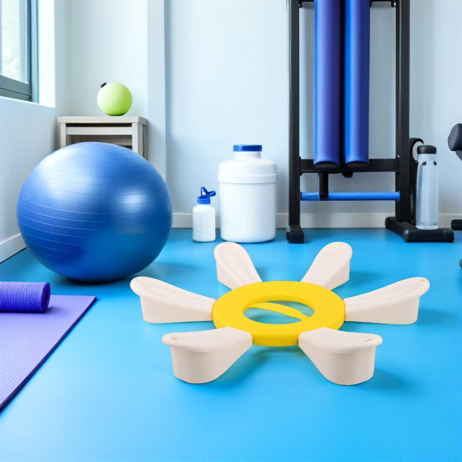 Supporto Stabile per Palla da Yoga in Plastica Robusta, Anello Porta-palla Antiscivolo da 49 Cm per Fitness e Yoga, Base Leggera e Portatile per Esercizi a Casa in Ufficio
